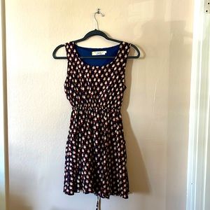 G. Lungta London Songbird Print Sleeveless Pocketed Mini Dress S/M